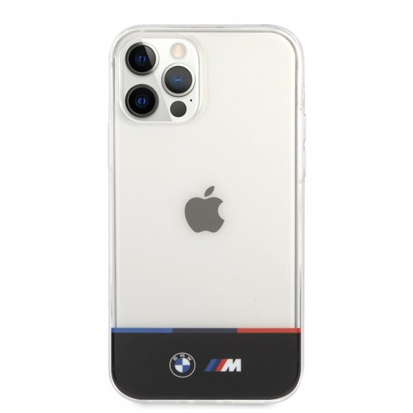 BMW iPhone 12/iPhone 12 Pro Skal Tricolor Stripe Transparent