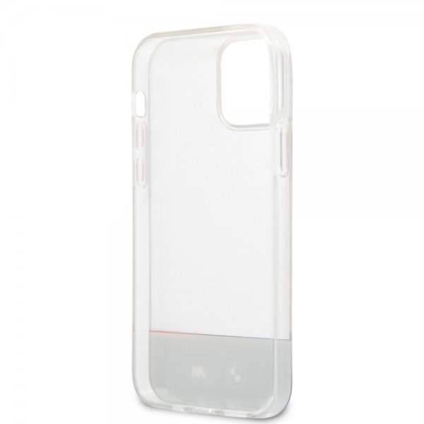 BMW iPhone 12/iPhone 12 Pro Skal Tricolor Stripe Transparent
