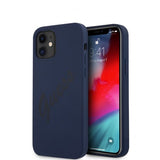 Guess iPhone 12/iPhone 12 Pro Skal Vintage Silicone Blå