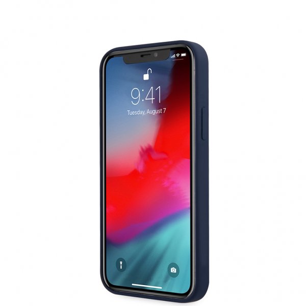 Guess iPhone 12/iPhone 12 Pro Skal Vintage Silicone Blå