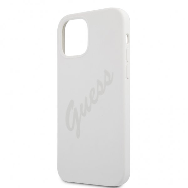 Guess iPhone 12/iPhone 12 Pro Skal Vintage Silicone Cream