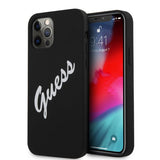 Guess iPhone 12/iPhone 12 Pro Skal Vintage Silicone Svart