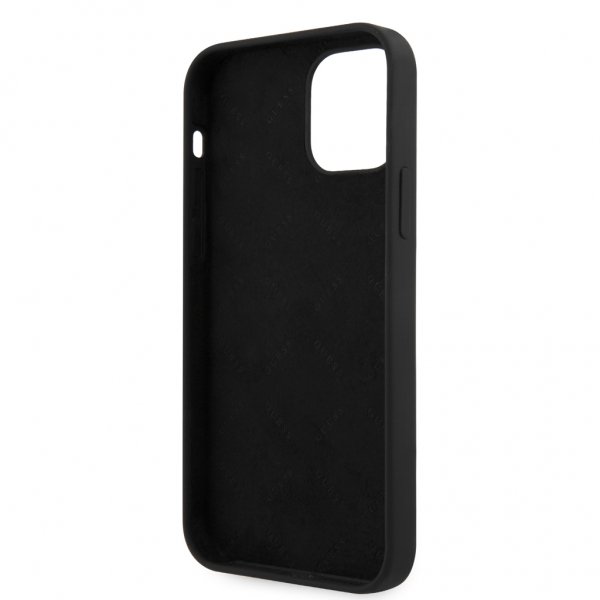 Guess iPhone 12/iPhone 12 Pro Skal Vintage Silicone Svart