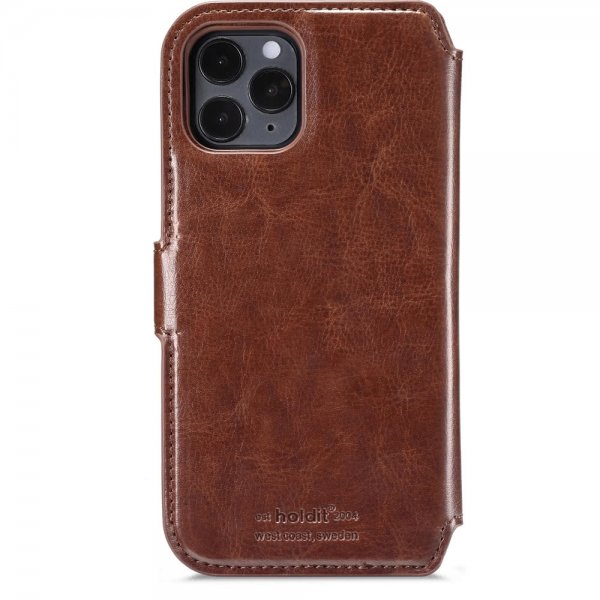 holdit iPhone 12/iPhone 12 Pro Fodral Berlin Löstagbart Skal Mörkbrun