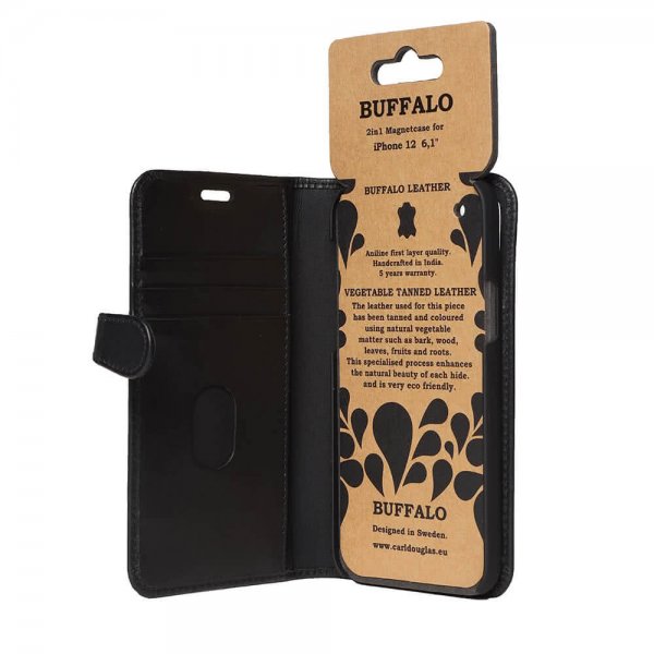 Buffalo iPhone 12/iPhone 12 Pro Fodral Buffalo Löstagbart Skal Svart