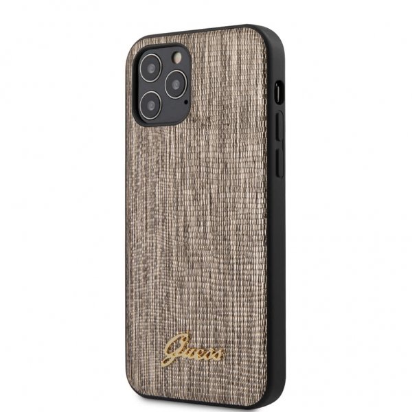 Guess iPhone 12/iPhone 12 Pro Skal Lizard Guld
