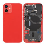 iPhone 12 Mini Baksida Komplett Med Smådelar - Röd