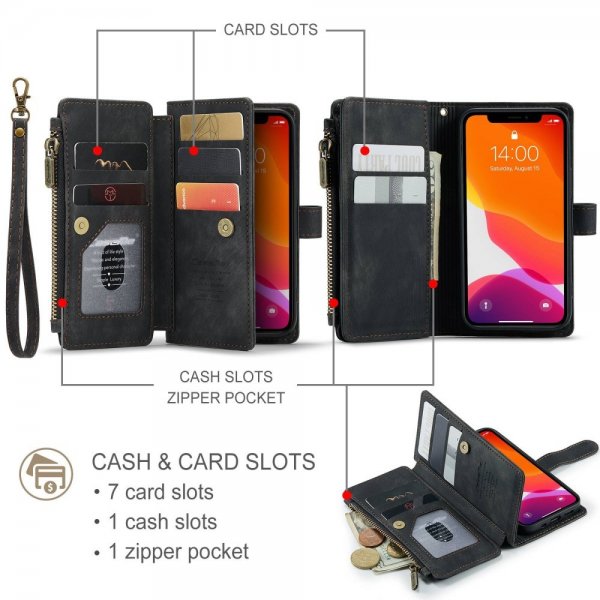 CaseMe iPhone 12 Mini Fodral C30 Series Svart