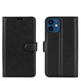 iPhone 12 Mini Fodral Litchi Svart
