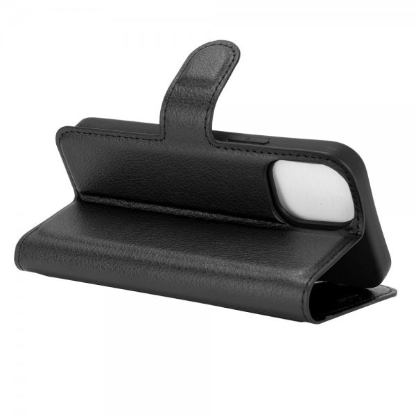 iPhone 12 Mini Fodral Litchi Svart
