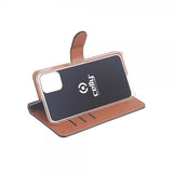 Celly iPhone 12 Mini Fodral Wally Wallet Case Svart