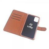 Celly iPhone 12 Mini Fodral Wally Wallet Case Svart