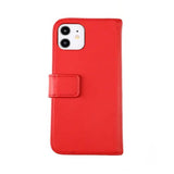 Rvelon iPhone 12 Mini Fodral Äkta Läder Röd