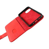 Rvelon iPhone 12 Mini Fodral Äkta Läder Röd