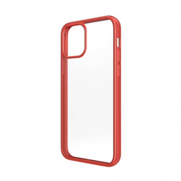 PanzerGlass iPhone 12 Mini Skal ClearCase Color Mandarin Red