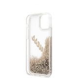Guess iPhone 12 Mini Skal Liquid Glitter Vintage Guld
