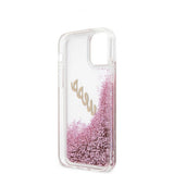 Guess iPhone 12 Mini Skal Liquid Glitter Vintage Rosa