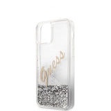 Guess iPhone 12 Mini Skal Liquid Glitter Vintage Silver