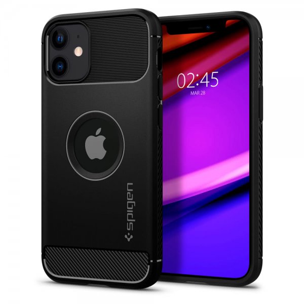 Spigen iPhone 12 Mini Skal Rugged Armor Matte Black