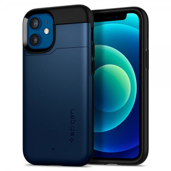 Spigen iPhone 12 Mini Skal Slim Armor CS Navy Blue