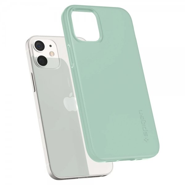 Spigen iPhone 12 Mini Skal Thin Fit Apple Mint