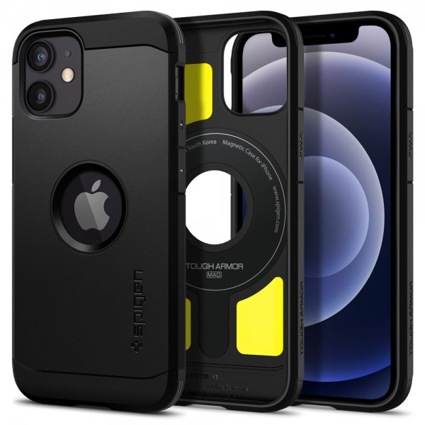 Spigen iPhone 12 Mini Skal Tough Armor Mag Svart