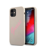 Guess iPhone 12 Mini Skal Vintage Silicone Grå