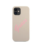 Guess iPhone 12 Mini Skal Vintage Silicone Grå