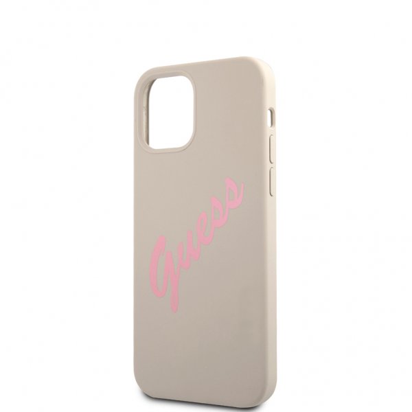 Guess iPhone 12 Mini Skal Vintage Silicone Grå