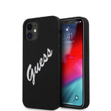 Guess iPhone 12 Mini Skal Vintage Silicone Svart