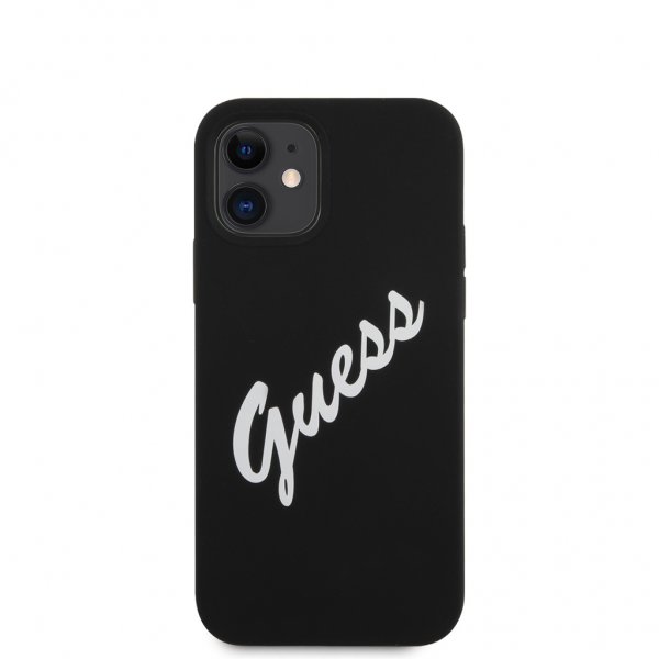 Guess iPhone 12 Mini Skal Vintage Silicone Svart