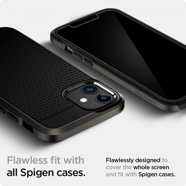 Spigen iPhone 12 Mini Skärmskydd GLAS.tR EZ Fit 2-pack