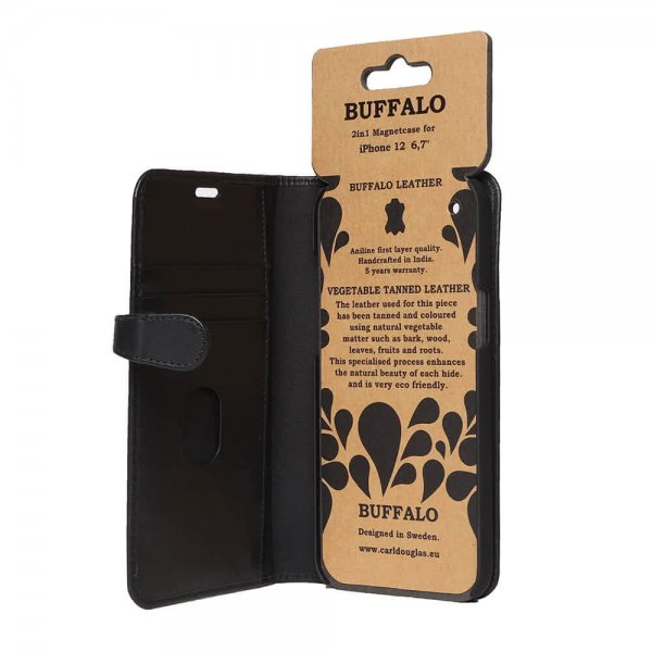 Buffalo iPhone 12 Pro Max Fodral Buffalo Löstagbart Skal Svart