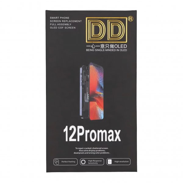 iPhone 12 Pro Max hard OLED Display High Quality Black(DD brand)