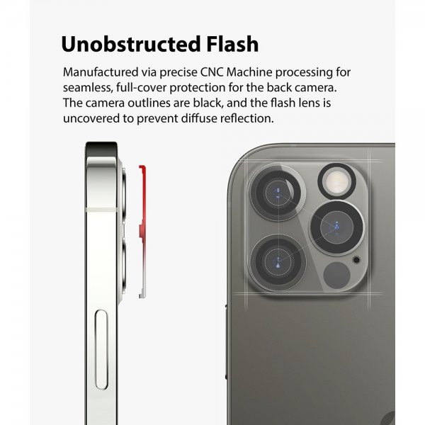 Ringke iPhone 12 Pro Max Kameraskydd Camera Protector Glass 2-pack