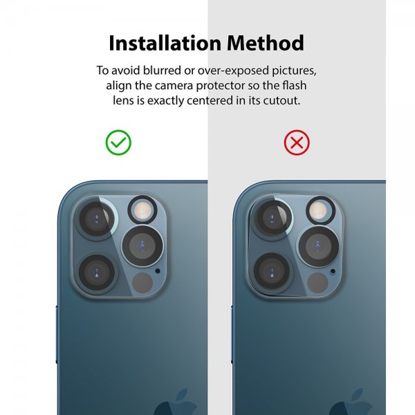 Ringke iPhone 12 Pro Max Kameraskydd Camera Protector Glass 2-pack