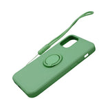 iPhone 12 Pro Max Skal Silikon med Ringhållare Grön