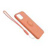 iPhone 12 Pro Max Skal Silikon med Ringhållare Orange
