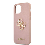 Guess iPhone 12 Pro Max Skal 4G Logo Saffiano Rosa