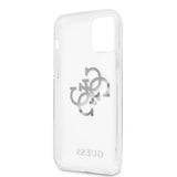 Guess iPhone 12 Pro Max Skal 4G Logo Silver Klar