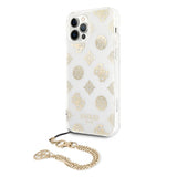 Guess iPhone 12 Pro Max Skal Chain Peony Guld
