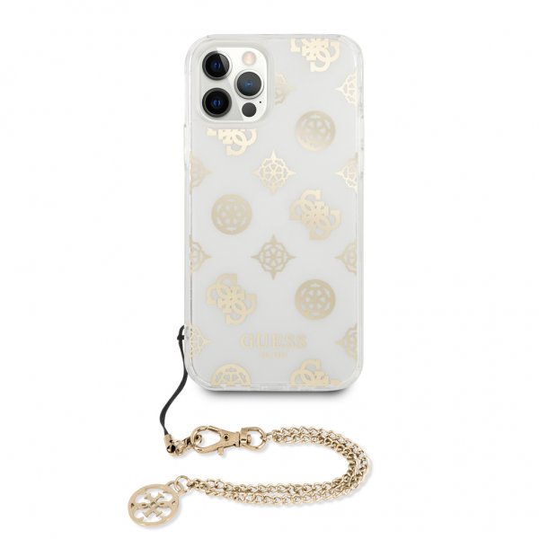 Guess iPhone 12 Pro Max Skal Chain Peony Guld