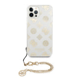 Guess iPhone 12 Pro Max Skal Chain Peony Guld