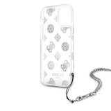 Guess iPhone 12 Pro Max Skal Chain Peony Silver