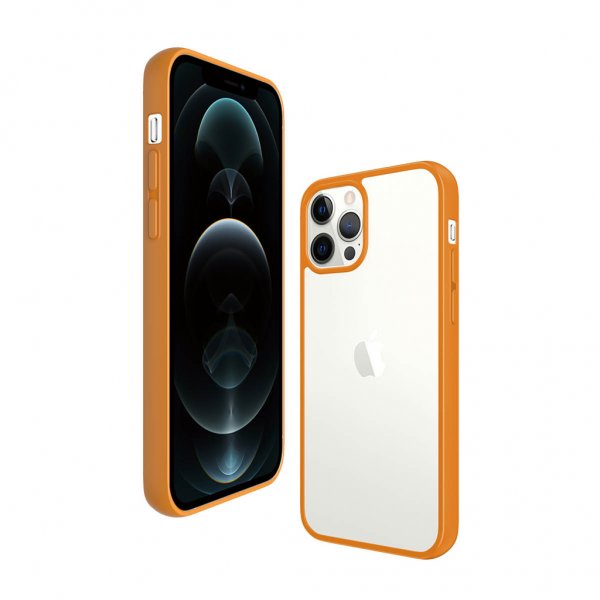 PanzerGlass iPhone 12 Pro Max Skal ClearCase Color PG Orange