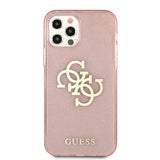 Guess iPhone 12 Pro Max Skal Full Glitter Rosa