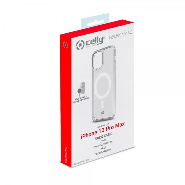 Celly iPhone 12 Pro Max Skal GELSKINMAG MagSafe Transparent