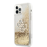 Guess iPhone 12 Pro Max Skal Liquid Glitter Guld Klar
