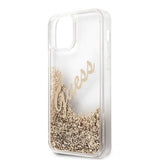 Guess iPhone 12 Pro Max Skal Liquid Glitter Vintage Guld