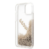 Guess iPhone 12 Pro Max Skal Liquid Glitter Vintage Guld